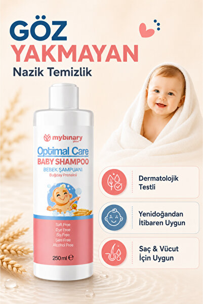 My Binary Global Optimal Care Bebek Şampuanı 250 ml | GÖZ YAKMAYAN, Tuzsuz, S...