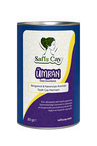 Safiş Çay Ümran 80 gr | Bergamot & Narenciye Aromalı Siyah Çay | Yoğun Dem