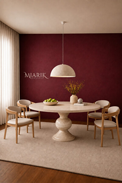 MIARIK DESIGN Jackson-Traverten Mermer Kum Saati Masa