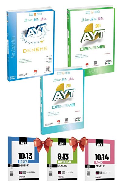 Üç Dört Beş Yayıncılık 2026 Ayt Fen Bilimleri Fizik - fen- Biyoloji Deneme Se...