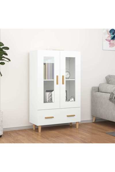 Concept Dulap înalt, alb, 70x31x115 cm, lemn compozit