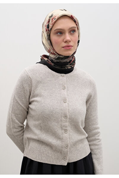 Freshscarfs Marıelle šal od pamuka i viskoze sa uzorkom, crni