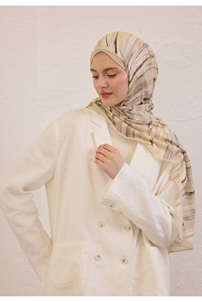 Freshscarfs Deıa Desen Rami Şal Bej