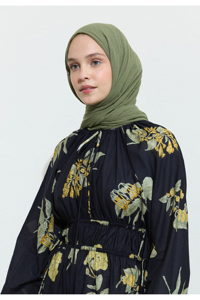 Freshscarfs Pamuklu Keten Şal Green Tea