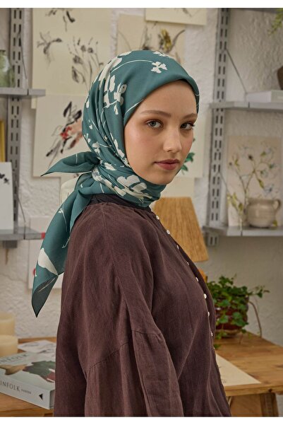 Freshscarfs Eșarfă din bumbac și mătase cu model Ocean Perla