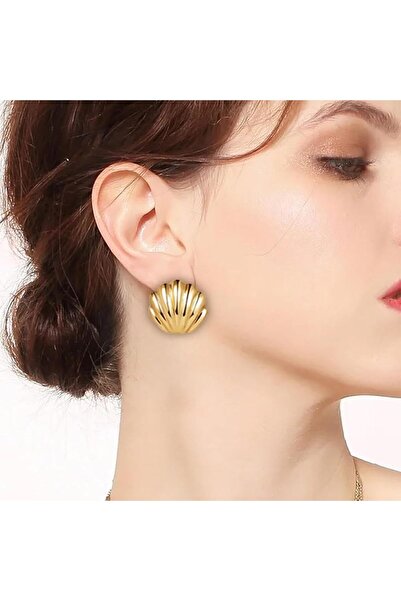 Arabest Seashell Stud Earrings for Women, Gold Nautical Jewelry, Beach Summer...