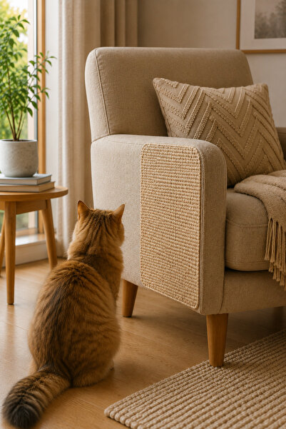 Arnee Felt Cat Sofa Scratching Furniture Protector – Adhesive Furniture Corner Protection Mat