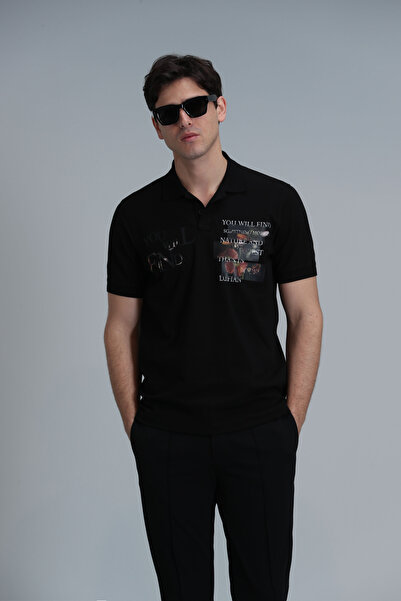 Lufian Mandy Smart Men's Polo T-Shirt Black