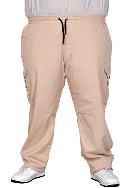 ModeXL Plus Size Trousers Linen Cargo Jogger Milano 21912 Beige