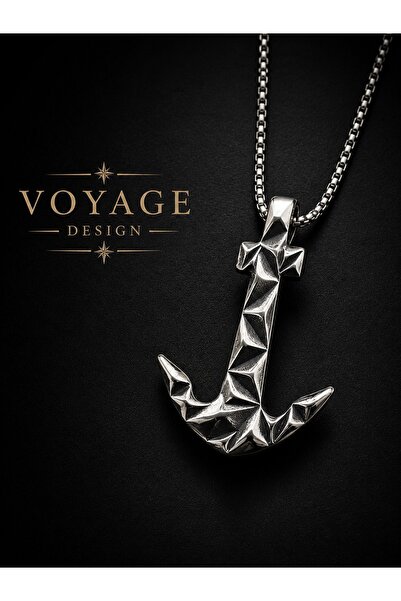 voyageaccessory Stainless Steel Stylish and Minimal Design Geometric Cut Anch...