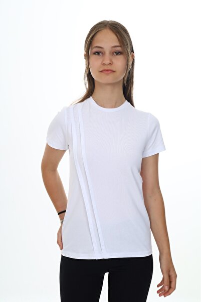 Toontoy Tricou cu mânecă scurtă și pliuri pentru fete