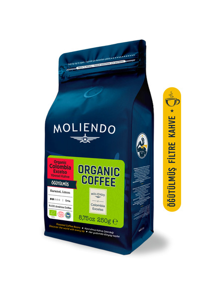 Moliendo Finest Coffee Organik Colombia Excelso Regional Coffee (Ground Filte...