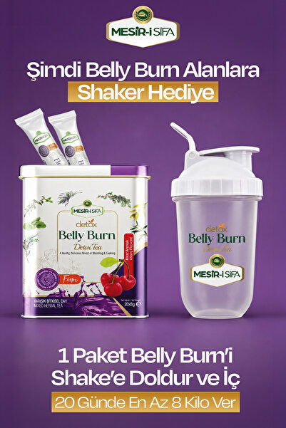 Mesirişifa Belly Burn Detox Çayı 8gr 20'li Doğal İçerikli Detoks Tea Shaker H...
