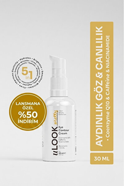 uLOOK Göz Çevresi Kremi 30 ml – Q10, Kafein ve Niasinamid İçeren Morluk Karşı...