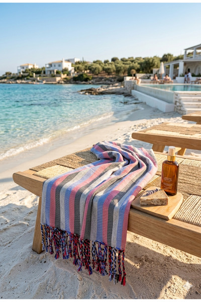 bohemian buldan Natural Linen Peshtemal Bath Beach