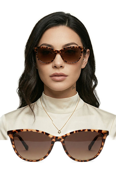 QnQ CAT EYE LEOPAR KADIN GÜNEŞ GÖZLÜĞÜ EN TREND MODEL
