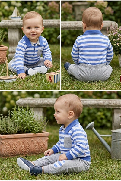 meyastore Baby Boy Suit Polo Collar