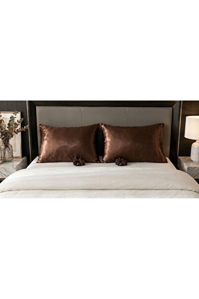 QEAS Silk Satin Pillowcase 2 Pieces 50x70cm 2 Pieces with Satin Buckle