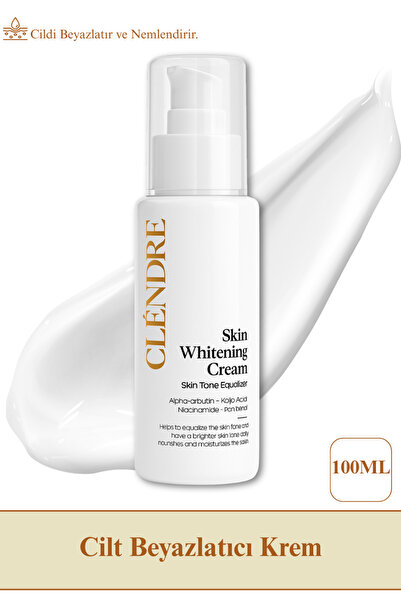 CLENDRE Cilt Beyazlatıcı Krem Aydınlatıcı – Arbutin & Niacinamide, Leke Karşı...