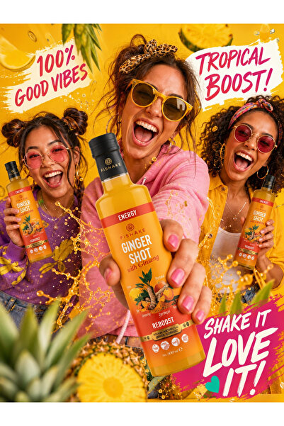 FiShake Ginger Shot & Ginsengli / Zencefil Shot 500 ml
