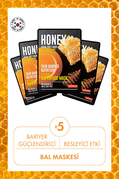 Dermal Barrier Strengthening and Nourishing Honey Mask X5 Pieces