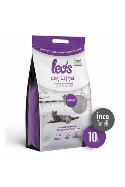 Leos Cat Litter Lavanta Kokulu İnce Taneli Kedi Kumu 10 Lt