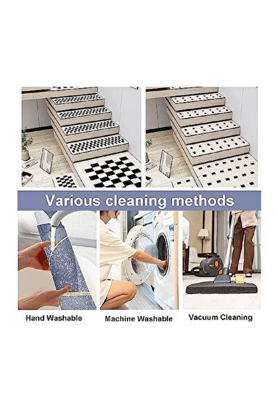 Arabest 15 Pcs Non-Slip Stair Treads , Rugs with Rubber Backing for Pets Elde...
