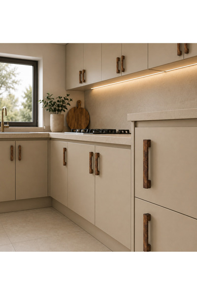 Wholewood Zen Wooden Furniture Cabinet Handle 192 mm Brown