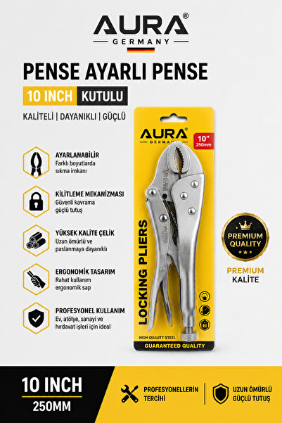 AURA GERMANY PENSE AYARLI PENSE 10 İNÇH  KUTULU KALİTELİ PREMİMYUM