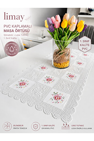 LİMAY Broderie din dantelă Arata 1 Față de masă pentru alergător, lavabilă, r...