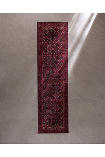 Madame Coco Louna Halı - Bordo - 80x300 cm