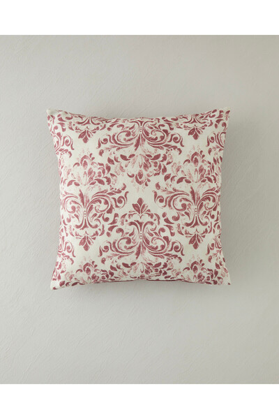 English Home Marbling Dolgulu Kırlent 45x45 cm Bej – Bordo