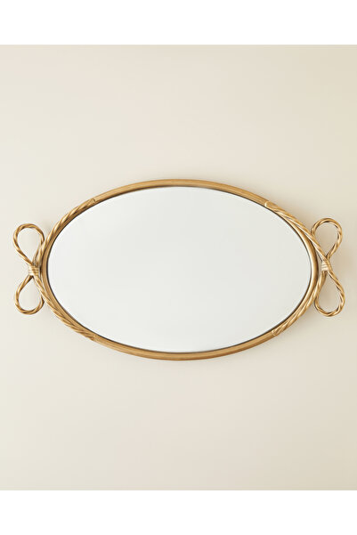 English Home Layna Mdf Dekoratif Tepsi 46 cm Gold