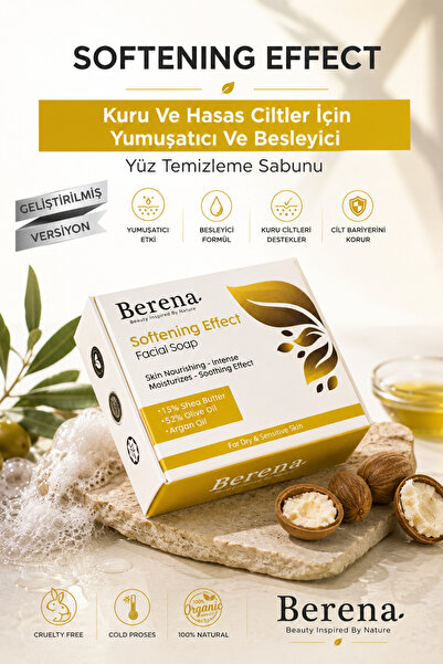 BERENA Kuru Cilt Için Yüzünüzü Derinlemesine Temizleyen Ve Nemlendiren 100% D...
