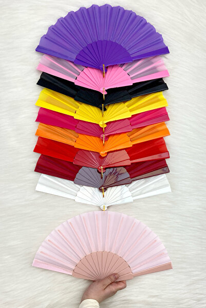 ZEYMERADE Mixed Color Bridal Bridesmaid Fans, Bride Bachelorette Party Henna ...