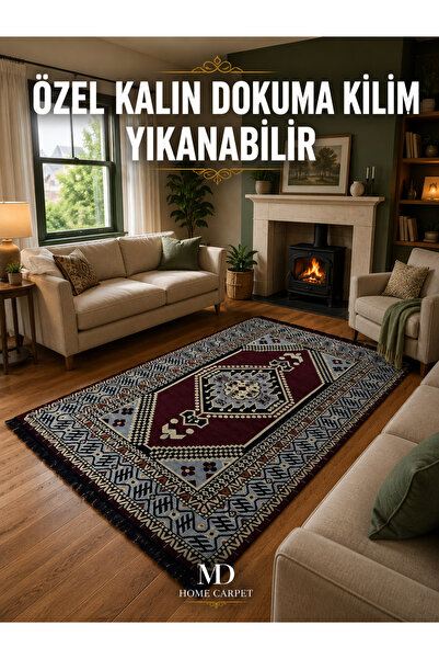 mdhomecarpet Türkiye Şark Köşesi Halısı - Otantik Kilim Desenli, Doğal Dokulu...