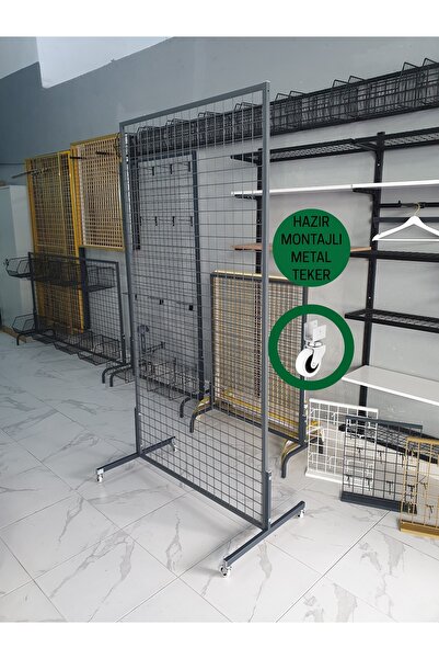 ASAFF TEL PANO 5X5 SIK TELLİ TEKERLEKLİ RENK:ANTRASİT 100X200