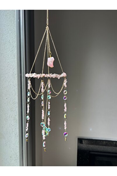 solmyst atelier Pembe Kuvars Sun Catcher 7 - Güneş Tutucu, Güneş Yakalayıcı, ...