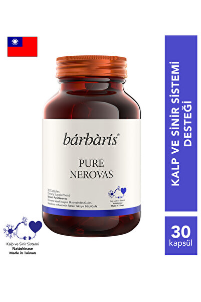 Barbaris Pure Nerovas - 30 Capsules - Food Supplement Containing Nattokinase,...