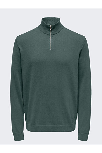 Only & Sons ONSALEX REG 12 PREDMETNI ZELENI SWEATER ZA MUŠKARCE - 22022523