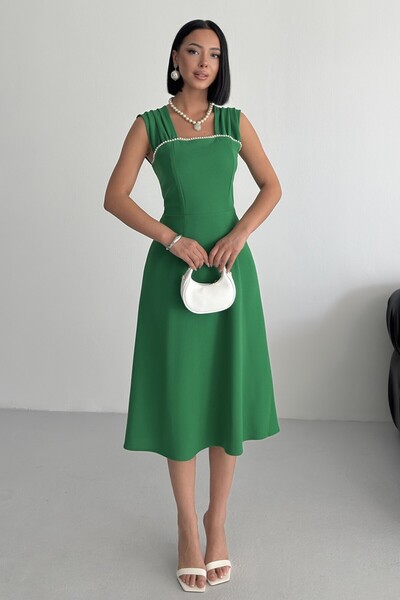 ALFUDO Moda Collection Poseban dizajn, fini detalji, zelena midi haljina