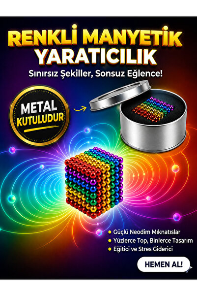 Genel Markalar Boncuk mıknatıs oyunu manyetik lego neocube zeka oyuncağı stre...