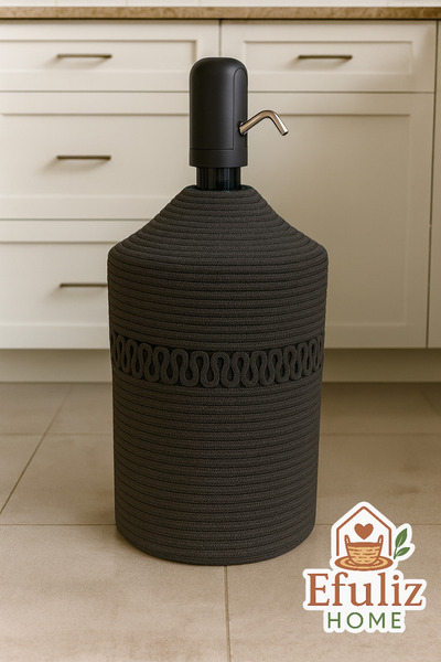 Efuliz Home Husă pentru dozator de apă cu aspect de răchită de iută, husă ele...