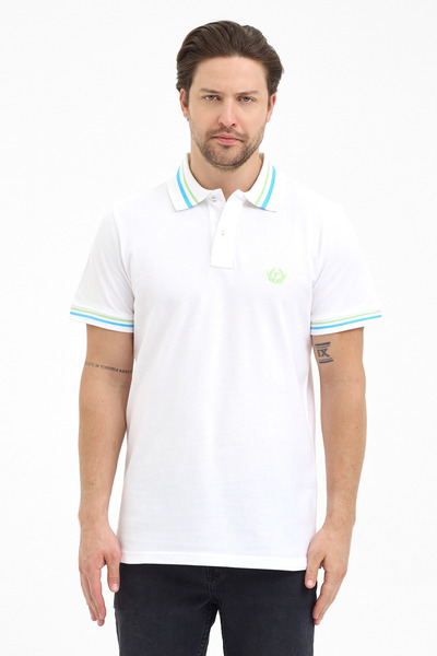 PAOROSS White Men's Polo Collar T-Shirt Regular Fit Premium 100% Giza Cotton ...