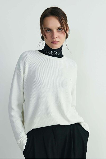 Suud Collection Λεπτό πουλόβερ Ecru Caroline Basic
