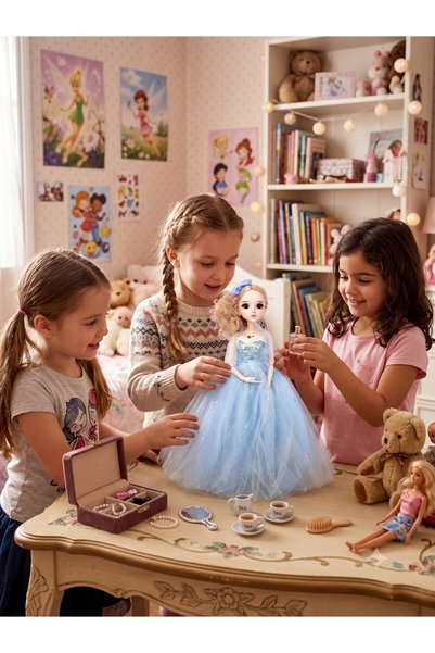 dehkah Elegant Ice Princess Fashion Doll with Sparkling Tulle Gown - Royal Winter Edition Toy for Girls