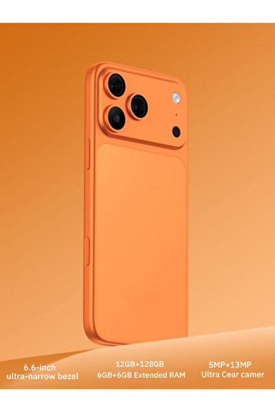 M HORSE هاتف M-HORSE Max Plus 128GB 12GB RAM 4G مع سماعات TWS - برتقالي