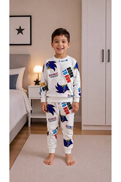 Generic Brand Boy's Cotton Fabric White Color Mottled Hedgehog Patterned Long...