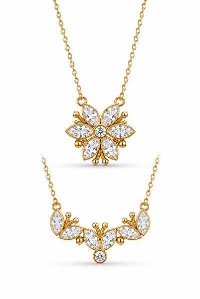 Lucente Jewellery قلادة نسائية مميزة مع علبة - قلادة نسائية مغناطيسية ذهبية م...