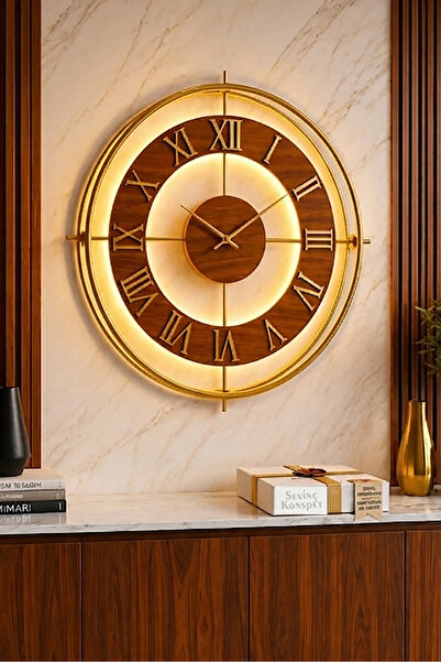 SEVİNÇ KONSEPT LED ışıklı GOLD ASYA İskandinav (Büyük Boy 50 x 50 cm) Modern ...